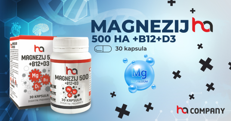 MAGNEZIJ 500 HA +B12+D3! MOĆ KOMBINACIJE ZA VAŠE ZDRAVLJE